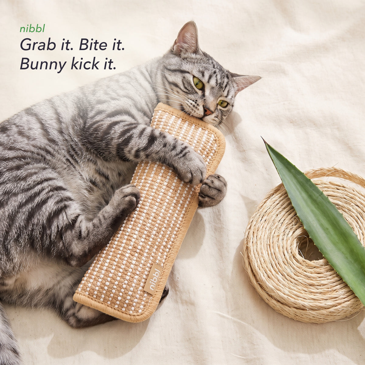 Nibbl® Natural Sisal + 100% Catnip Kicker Toy